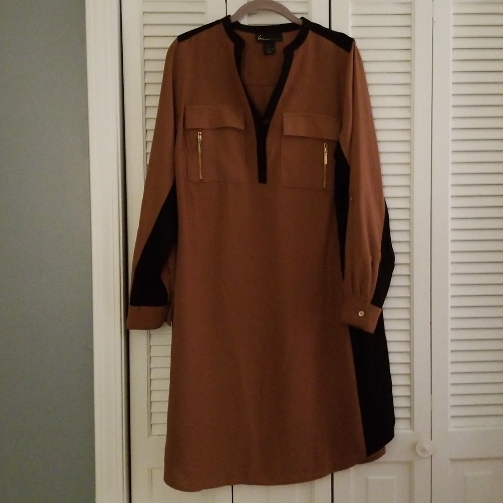 Lane Bryant Brown and Black Dress